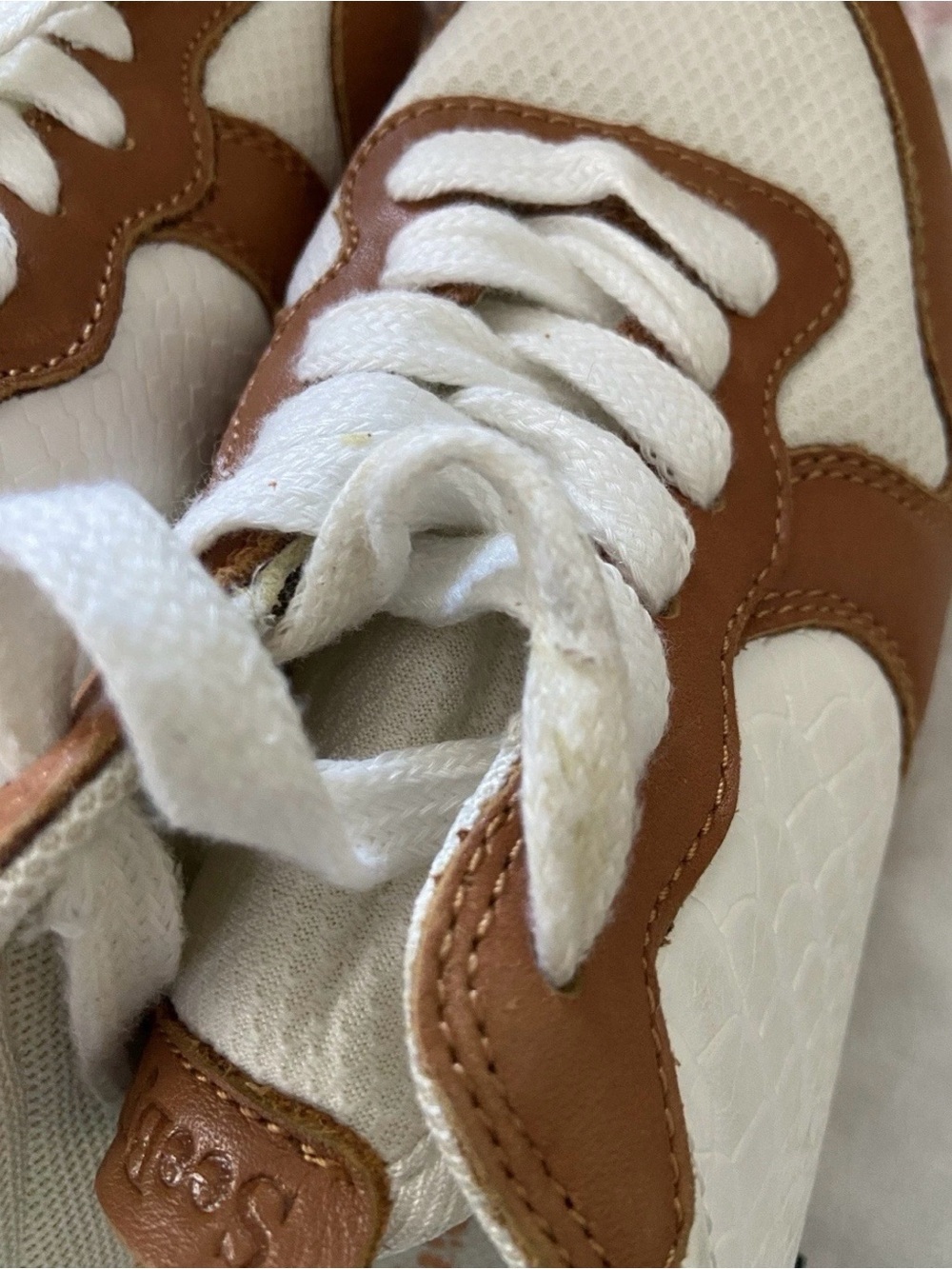 See by Chloé White & Brown Leather Sneakers Size 5.5 - Picture 7 of 7
